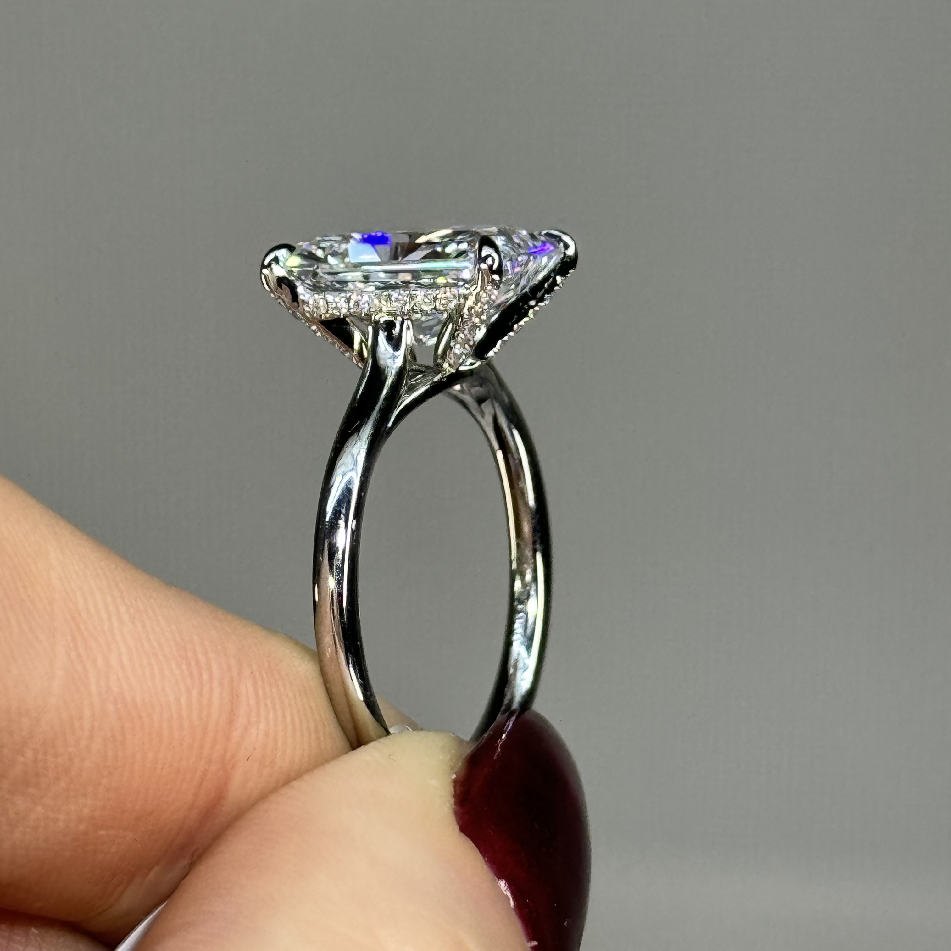 GIA 3.80ct E VS1 Radiant "Lisa" Engagement Ring Image 4 Forever Diamonds New York, NY