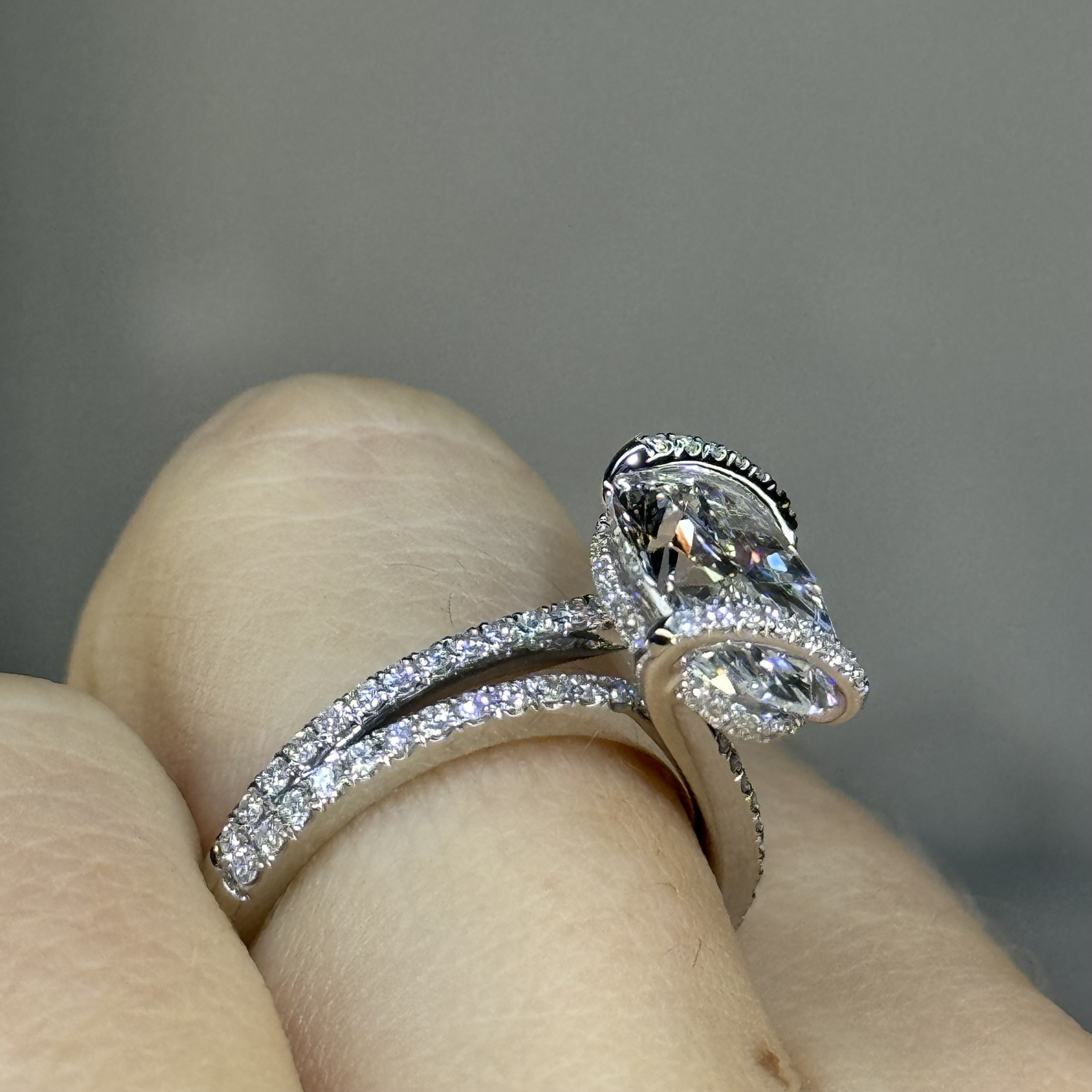 GIA 4.54 E VS2 Oval "Hailey" Engagement Ring Image 2 Forever Diamonds New York, NY