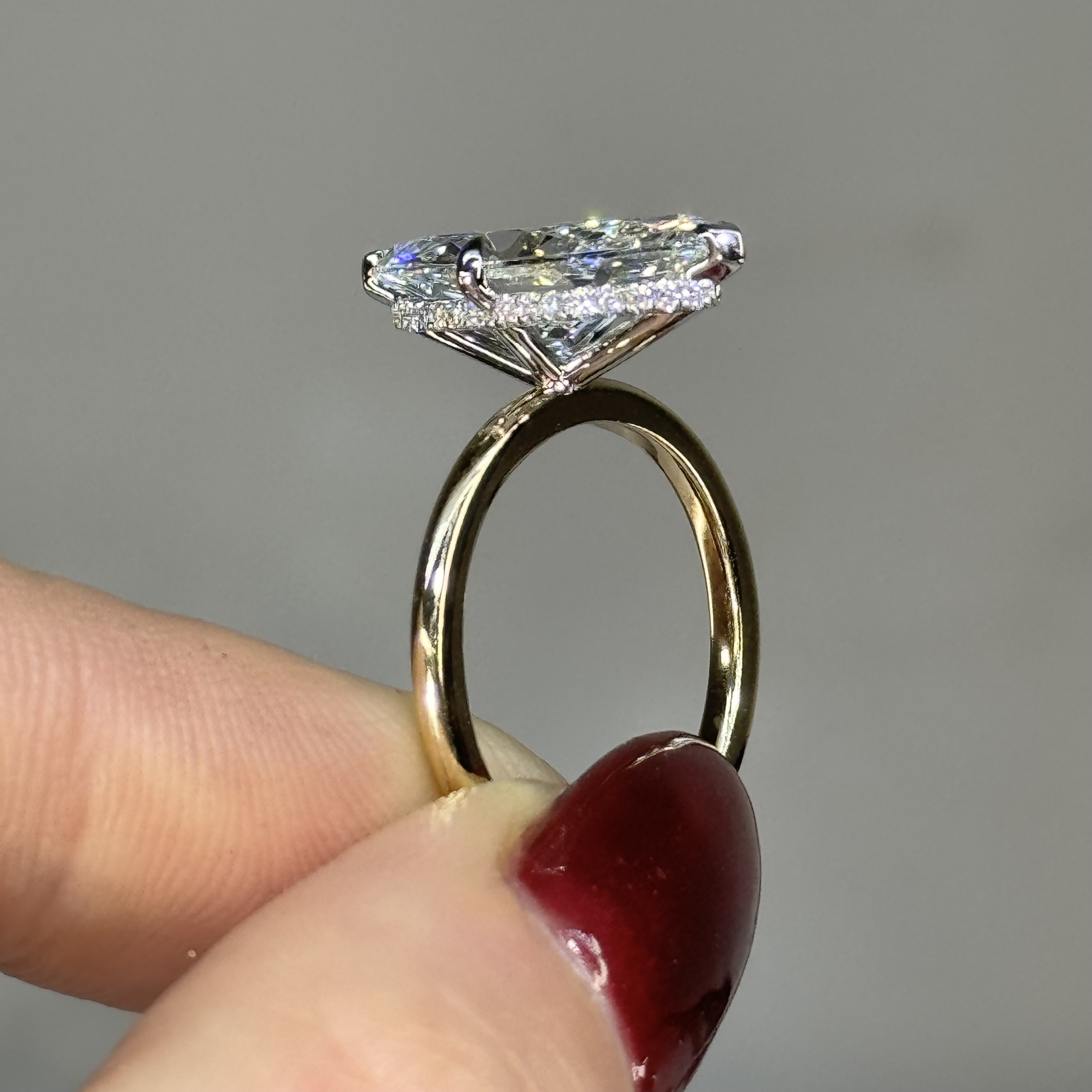 GIA 4.11 E VS1 Marquise "Juliet" Engagement Ring Image 3 Forever Diamonds New York, NY