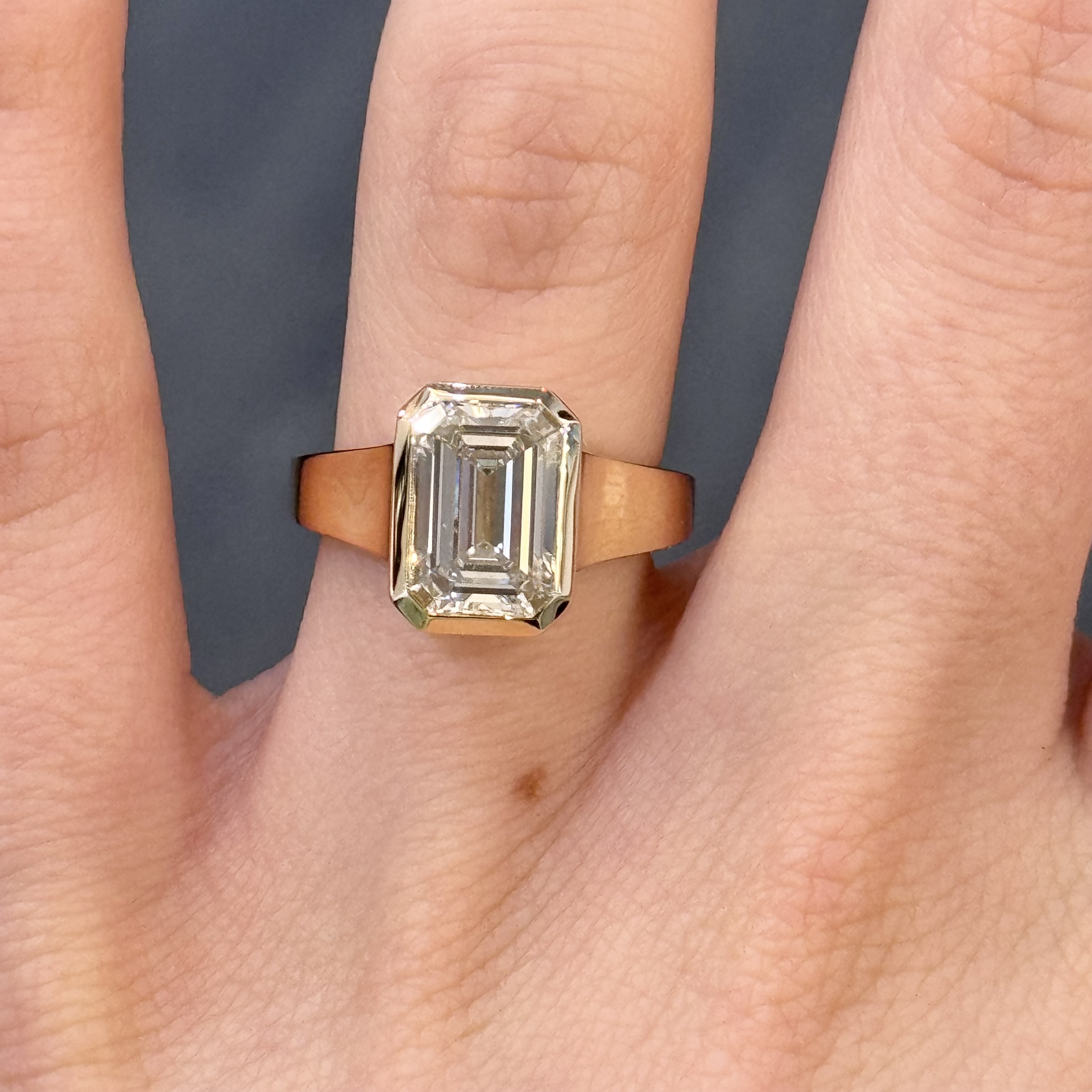 4.52 D VS2 Emerald "Reece" Engagement Ring Image 2 Forever Diamonds New York, NY