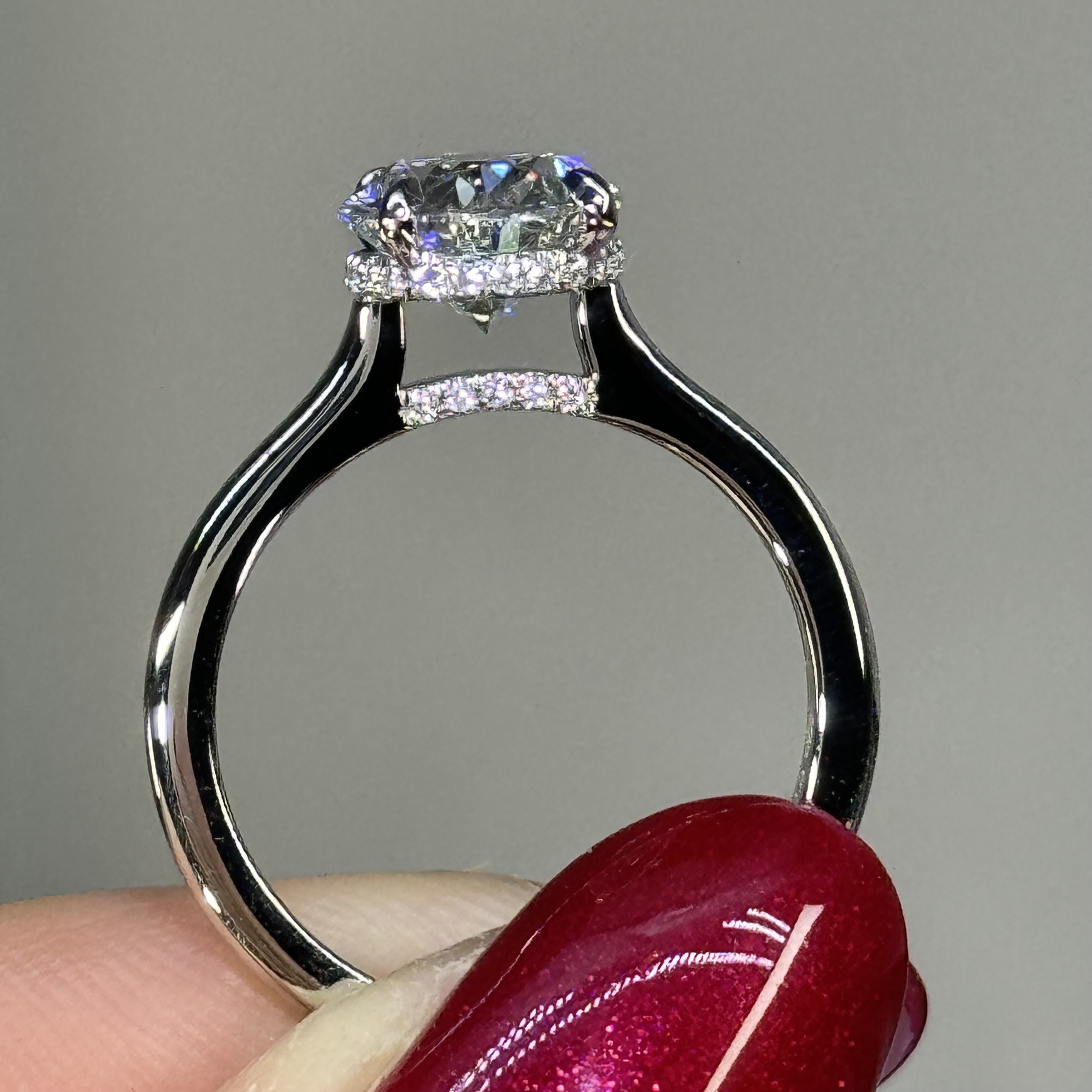 GIA 2.59ct E VS1 Oval "Monica" Engagement Ring Image 4 Forever Diamonds New York, NY