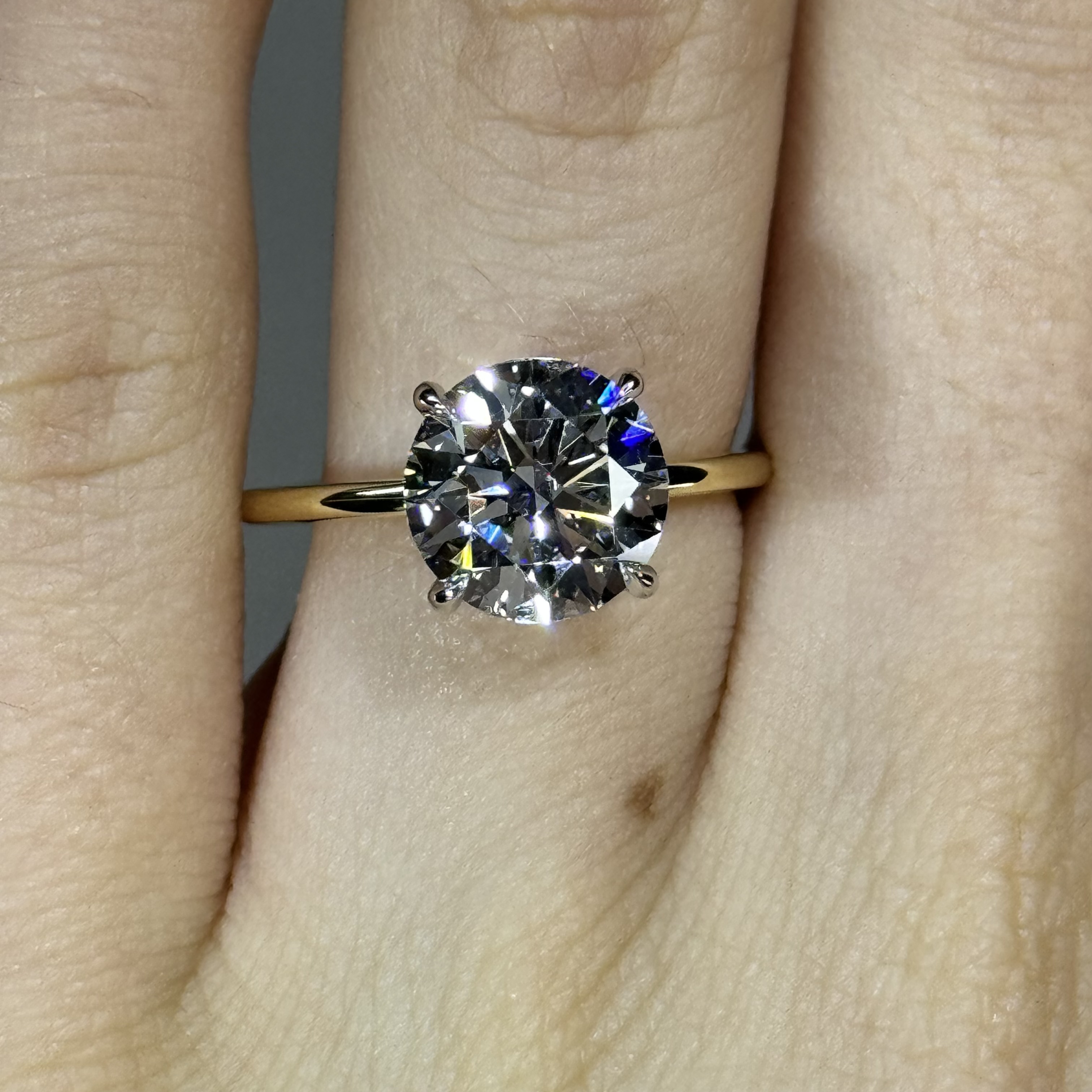 GIA 3.02 E VS2 Round "Juliet" Engagement Ring Forever Diamonds New York, NY