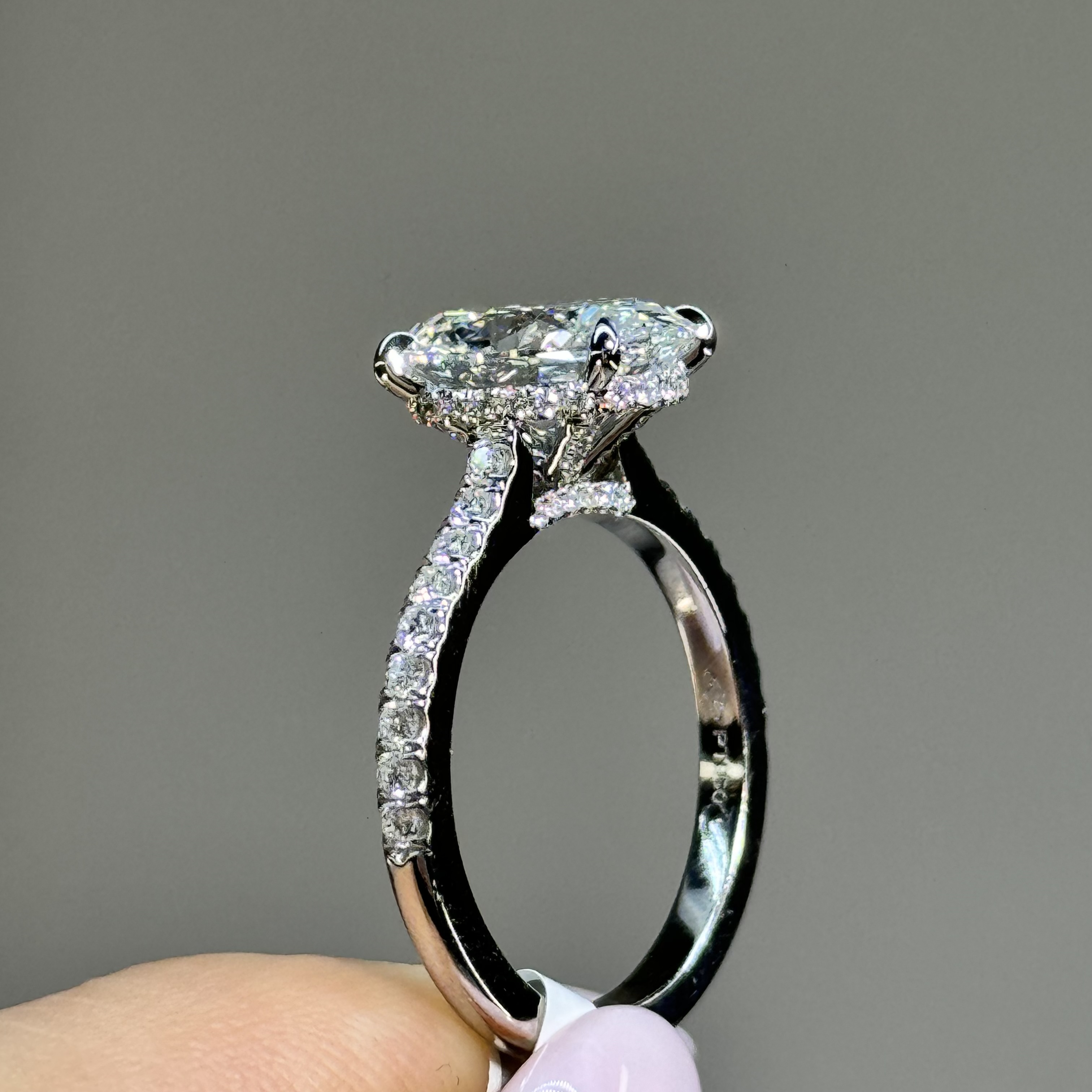 2.53ct D VS2 Oval "Valentina" Engagement Ring Image 3 Forever Diamonds New York, NY