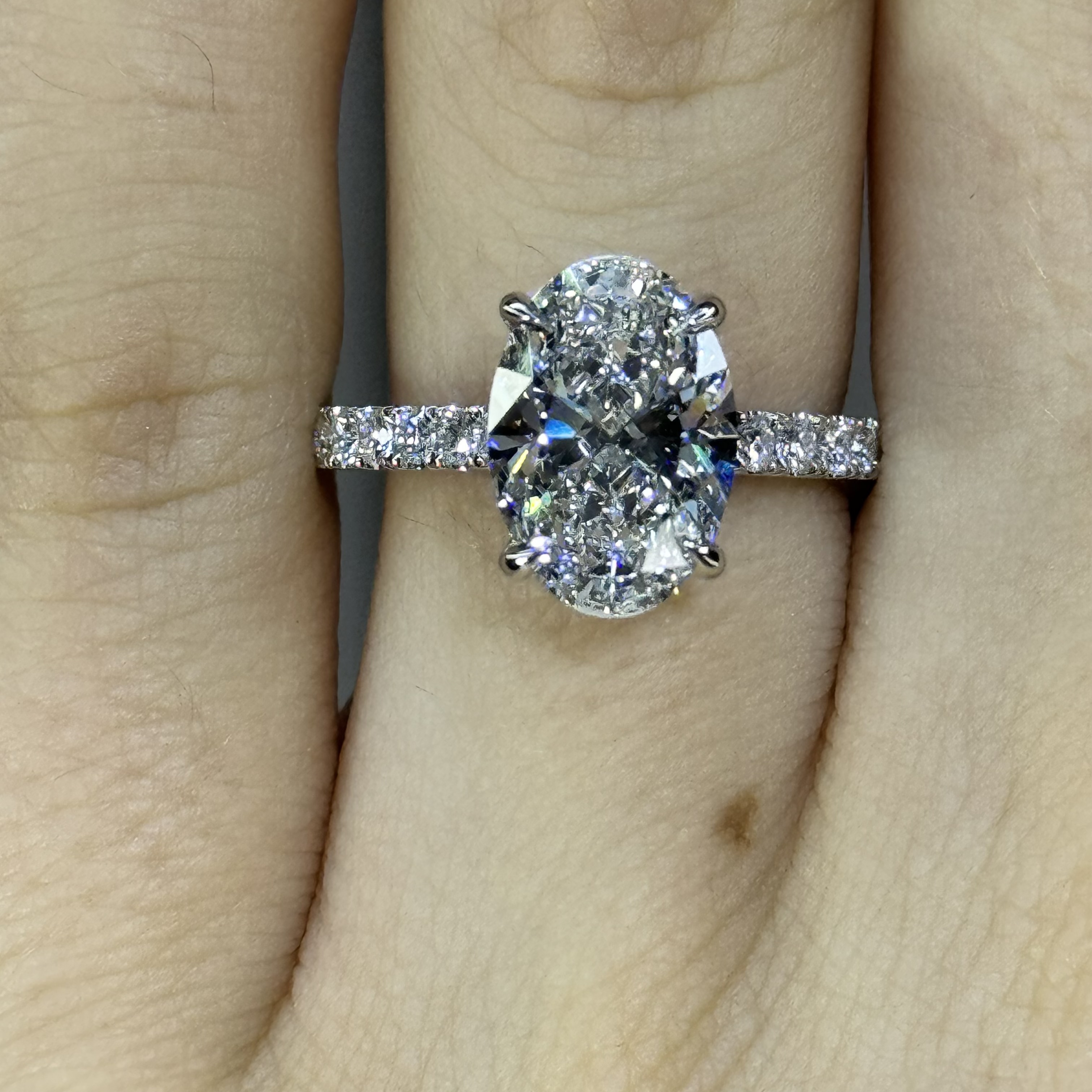 GIA 2.91ct D VS2 Oval "Daniella" Engagement Ring Forever Diamonds New York, NY