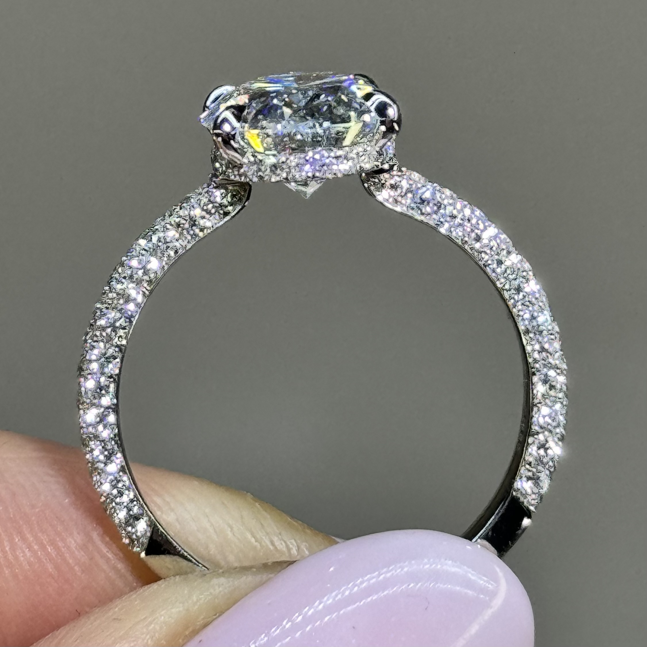 GIA 3.02 E VS1 Oval "Celine" Engagement Ring Forever Diamonds New York, NY