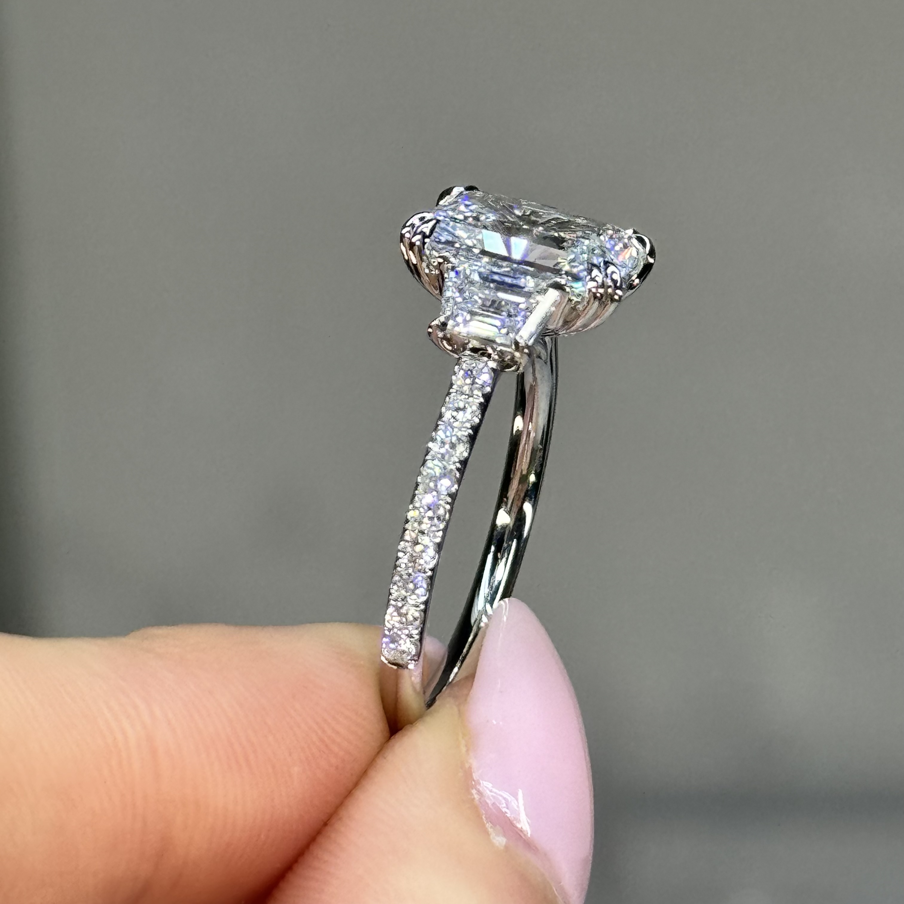 GIA 2.75ct E VS1 Radiant "Samantha" Engagement Ring Image 2 Forever Diamonds New York, NY