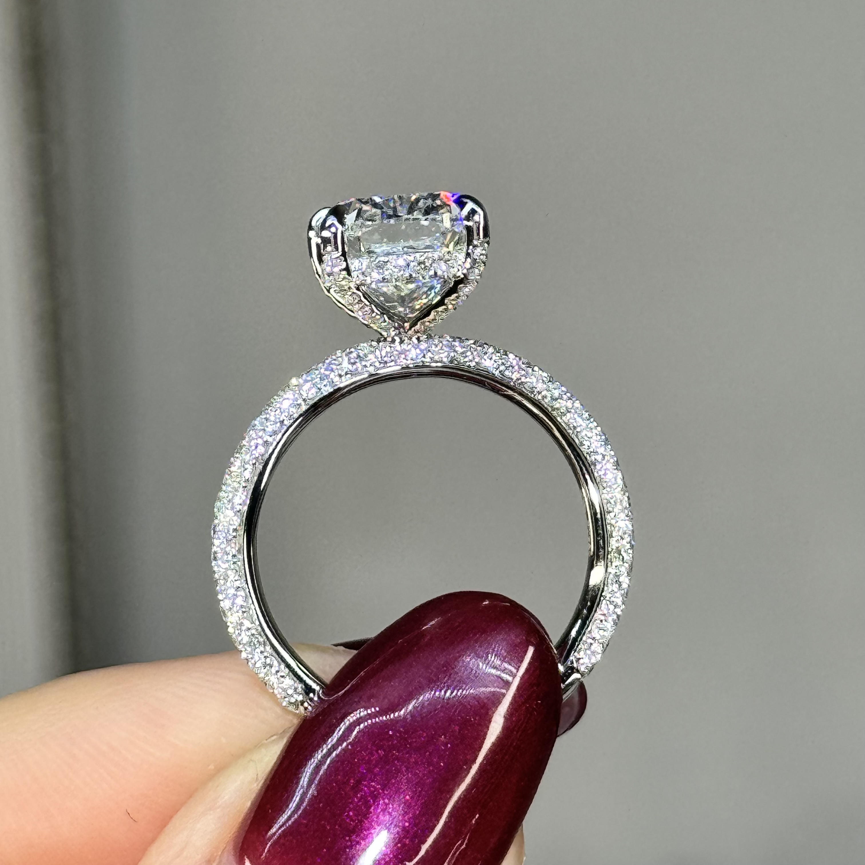 GIA 4.03ct E VS2 Cushion "Catherine" Engagement Ring Image 2 Forever Diamonds New York, NY
