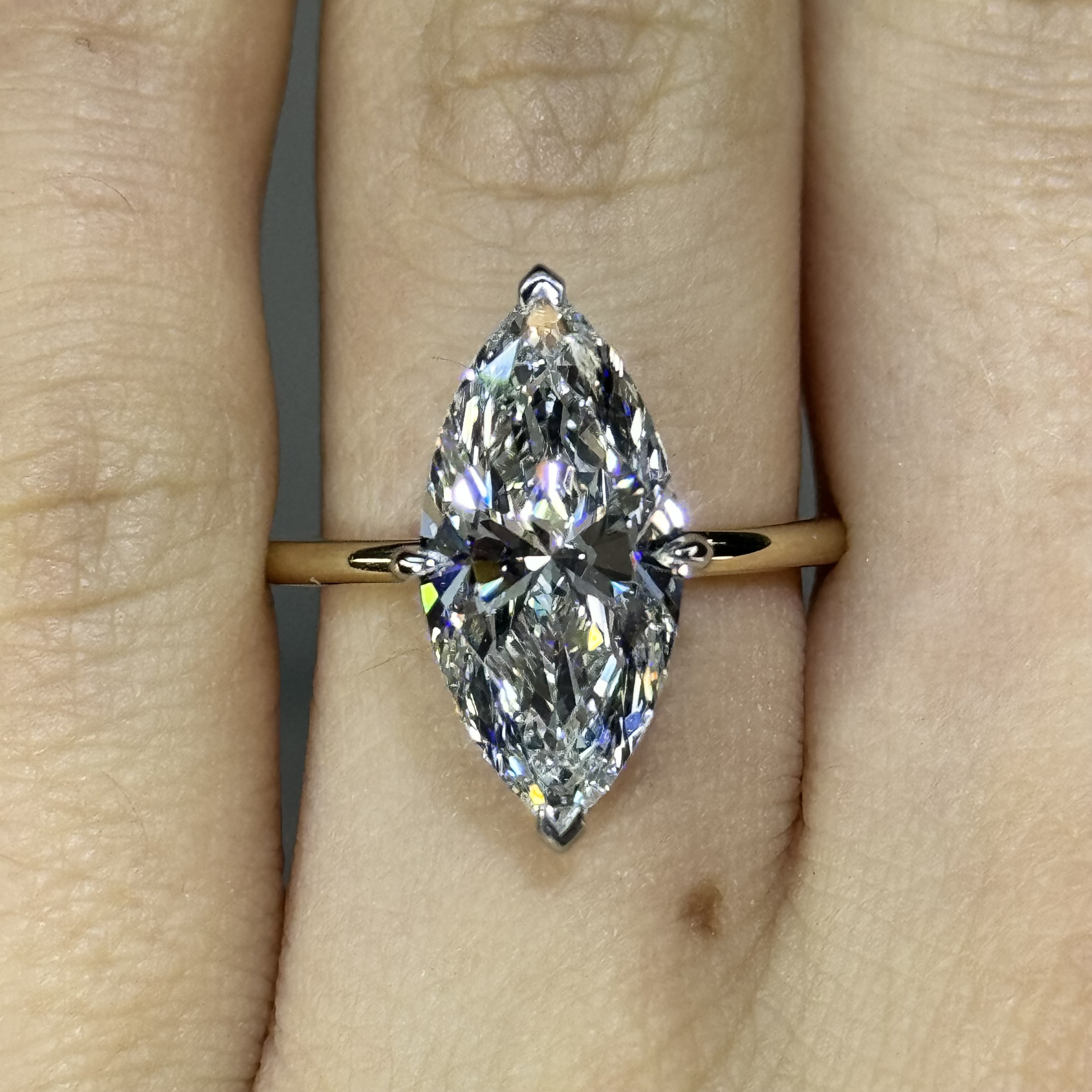 GIA 4.11 E VS1 Marquise "Juliet" Engagement Ring Image 2 Forever Diamonds New York, NY