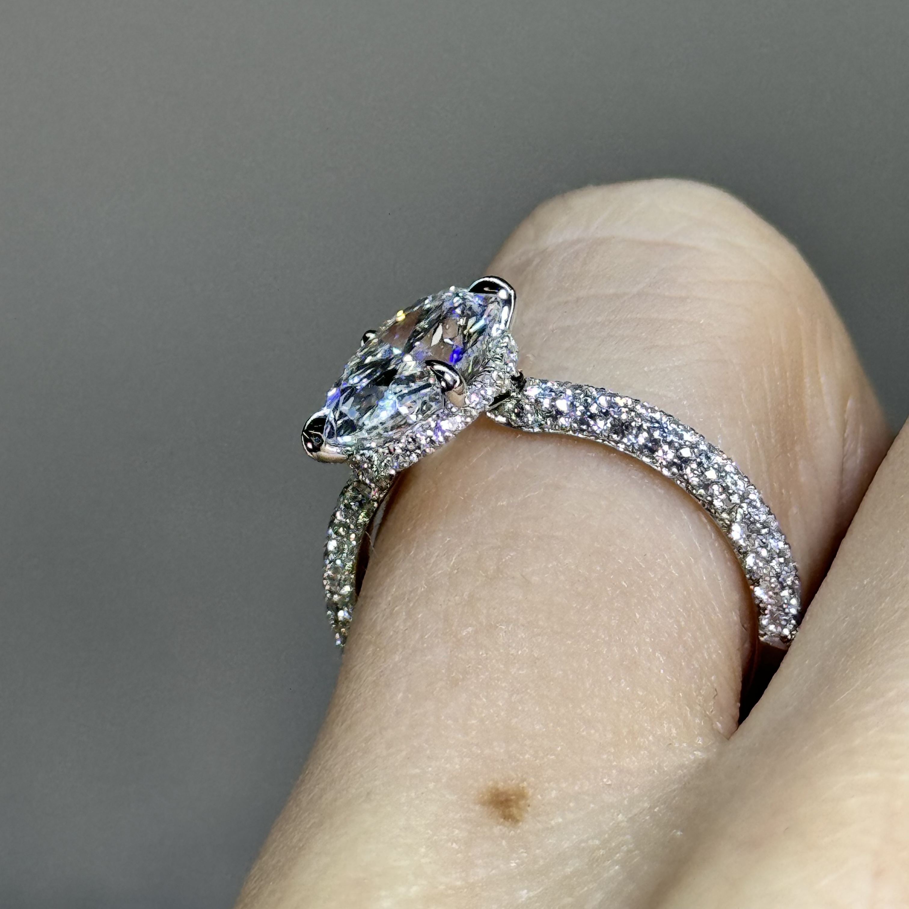 GIA 3.02 E VS1 Oval "Celine" Engagement Ring Image 2 Forever Diamonds New York, NY