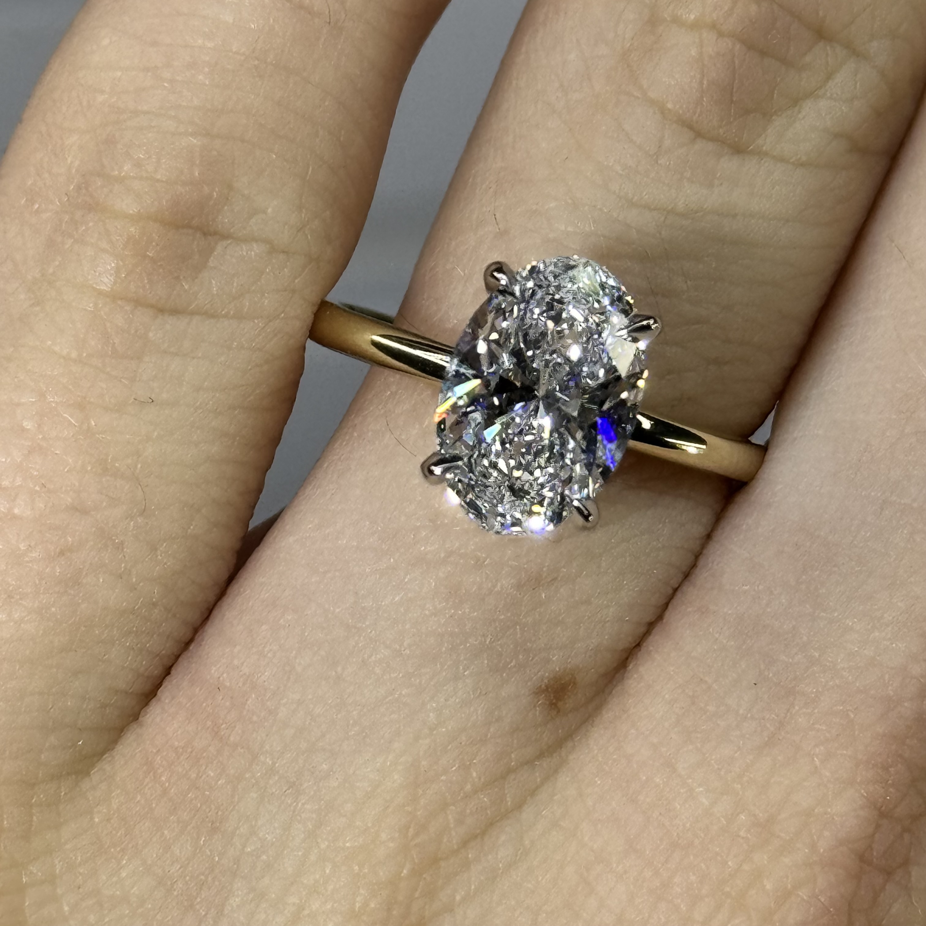 2.00ct E VS2 Oval "Lily" Engagement Ring Image 2 Forever Diamonds New York, NY