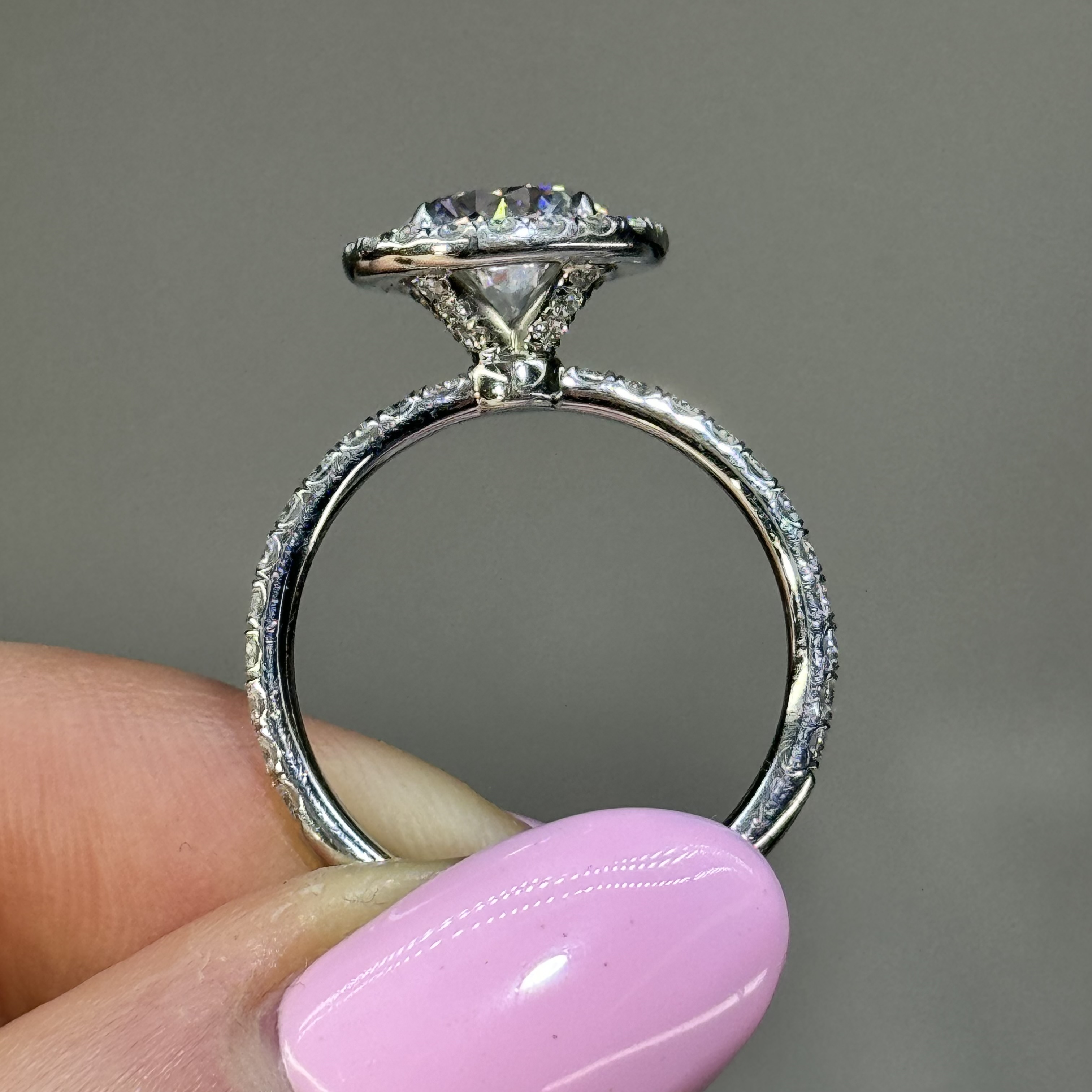 2.13CT GIA E VS1 Round "Victoria" Engagement Ring Image 2 Forever Diamonds New York, NY