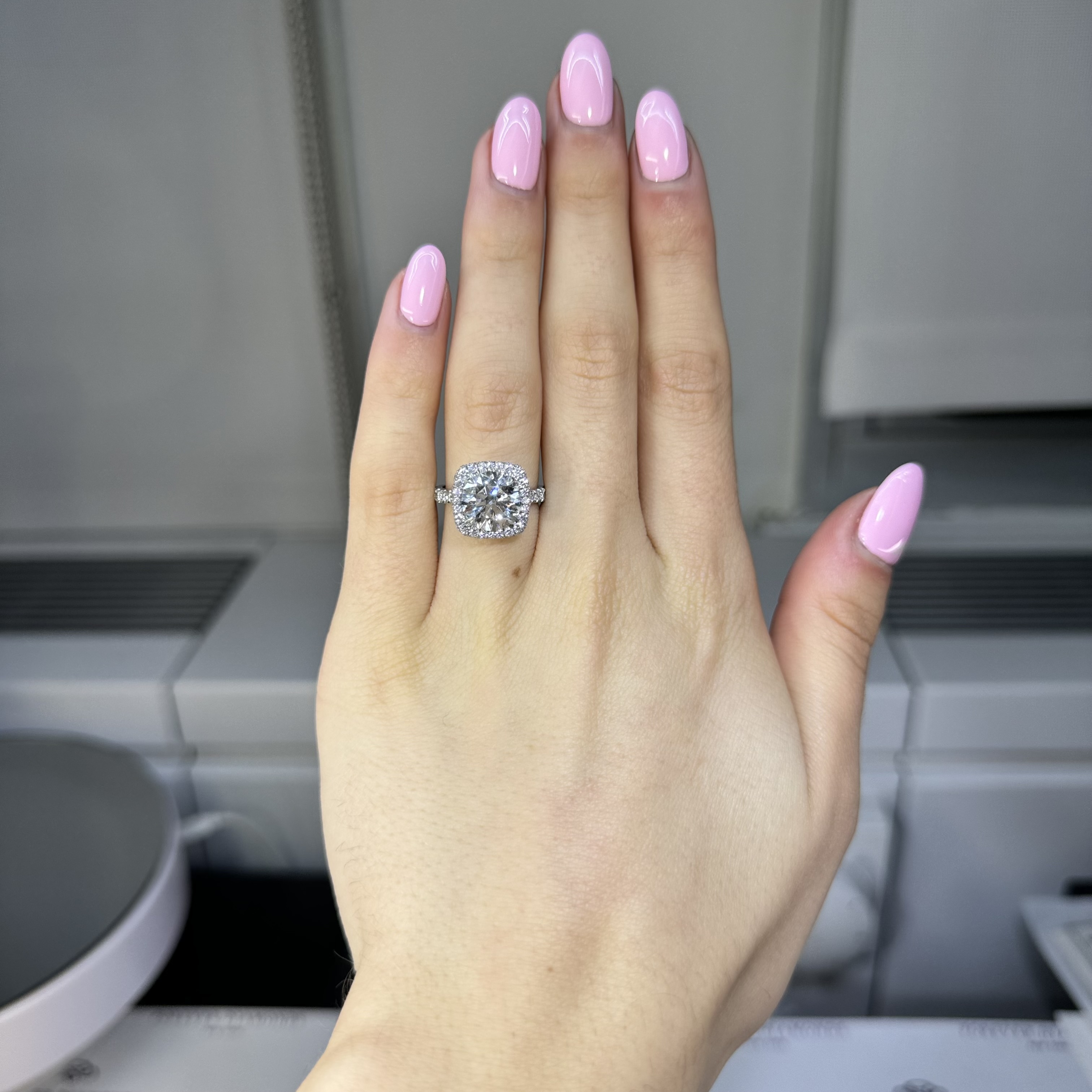 3.52ct GIA E VS2 Round "Elizabeth" Engagement Ring Forever Diamonds New York, NY