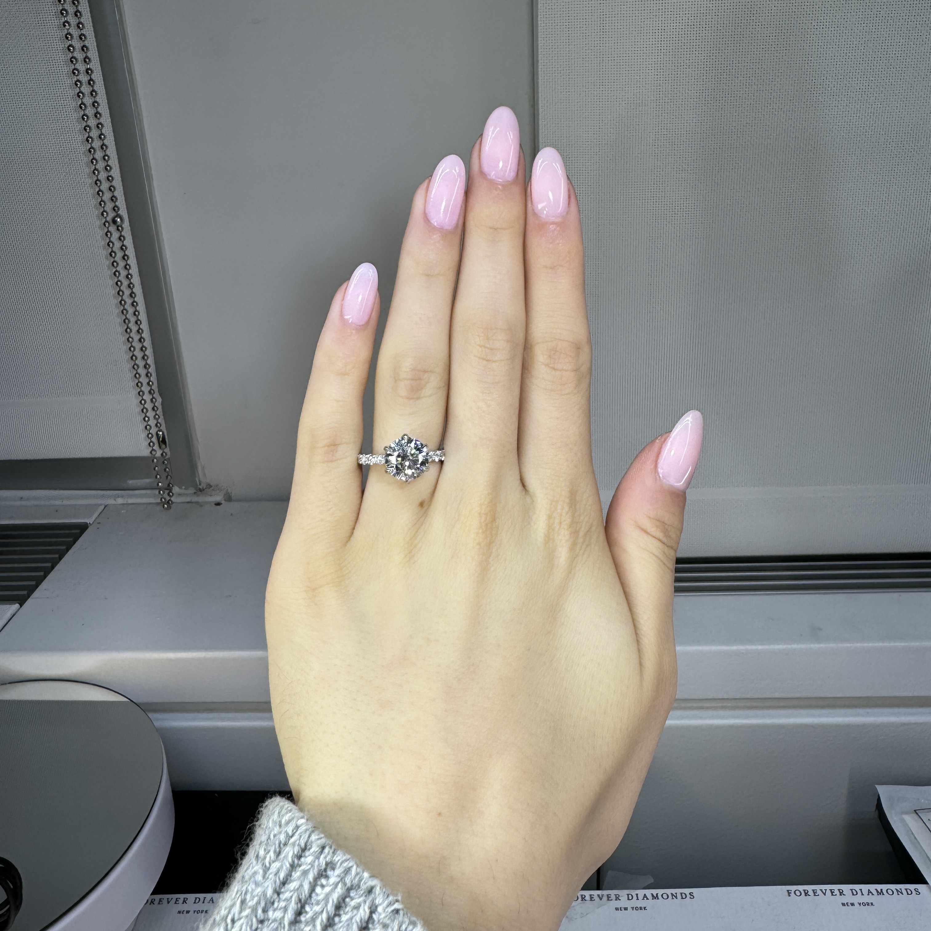 3.18ct D VS1 Round "Vivian" Engagement Ring Forever Diamonds New York, NY