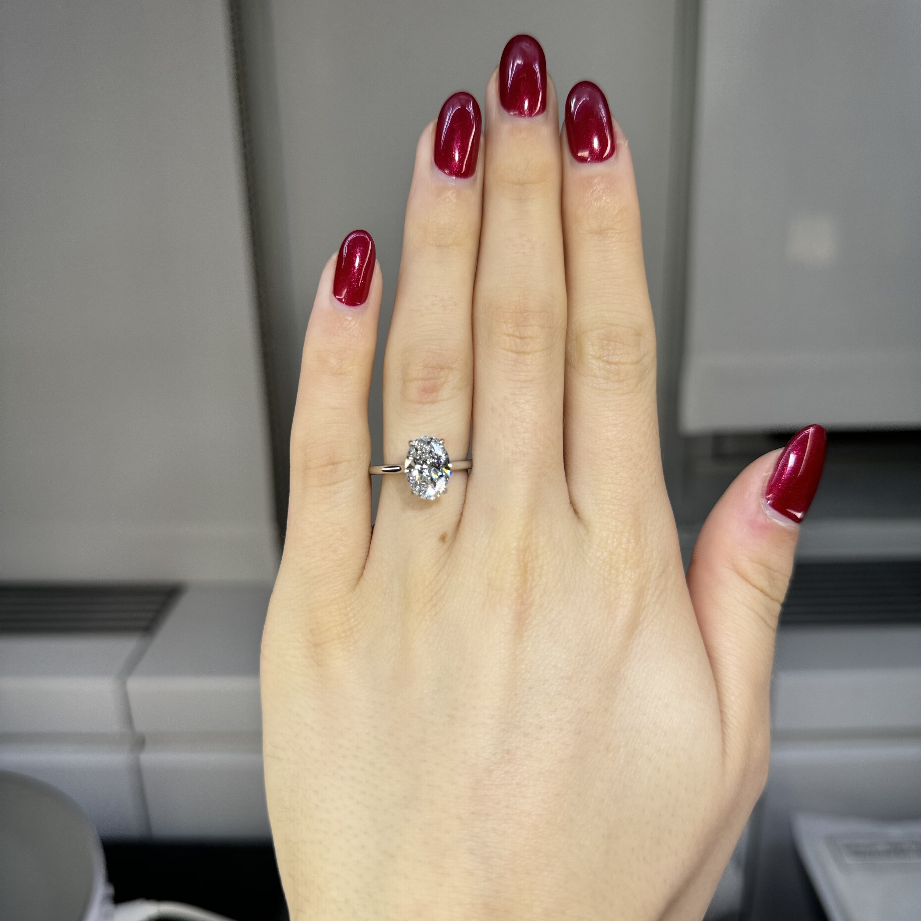 GIA 2.59ct E VS1 Oval "Monica" Engagement Ring Forever Diamonds New York, NY