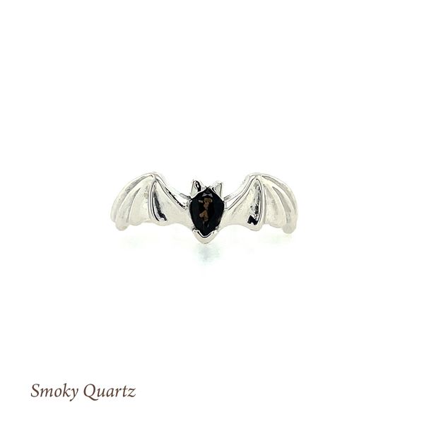 Austin Bat Ring with Smoky Quartz Gemstone