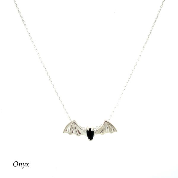 Austin Bat Pendant with Onyx Gemstone
