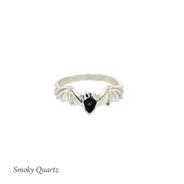 Austin Bat Ring with Smoky Quartz Gemstone