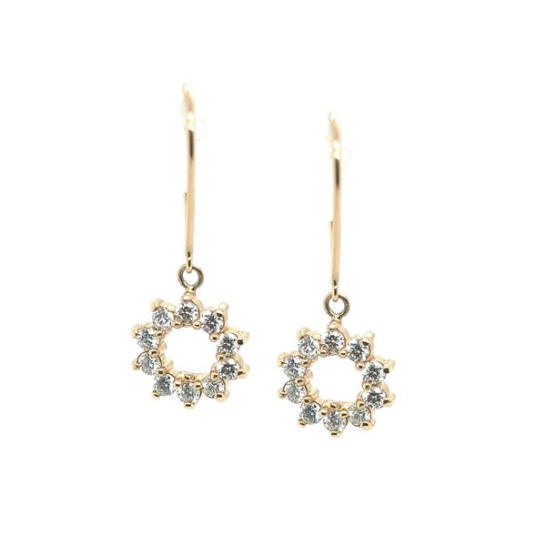 14K Diamond Circle Earrings Futer Bros Jewelers York, PA