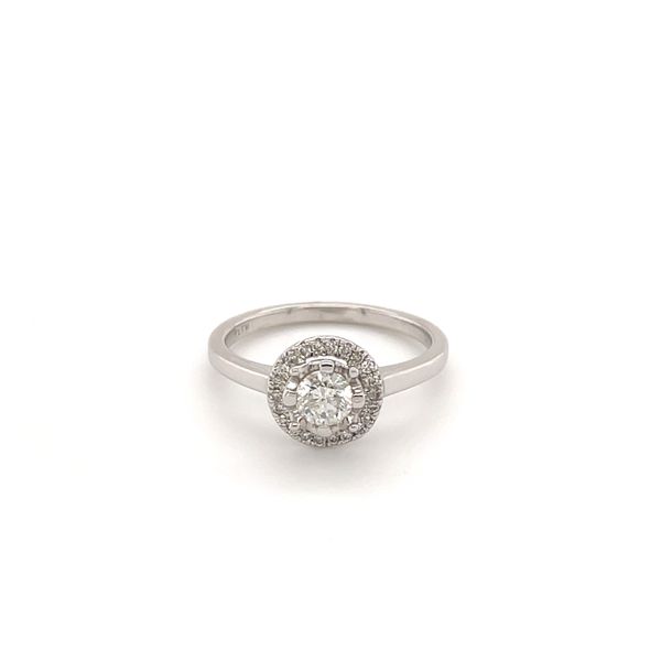 14k White Gold Halo Diamond Engagement Ring James Gattas Jewelers Memphis, TN