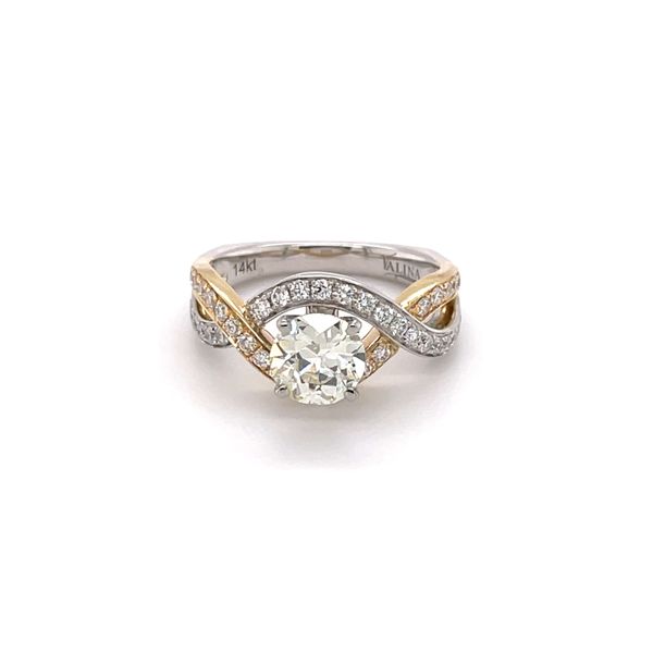 14k  Yellow and White Gold Engagement Ring 1.06ct Center James Gattas Jewelers Memphis, TN