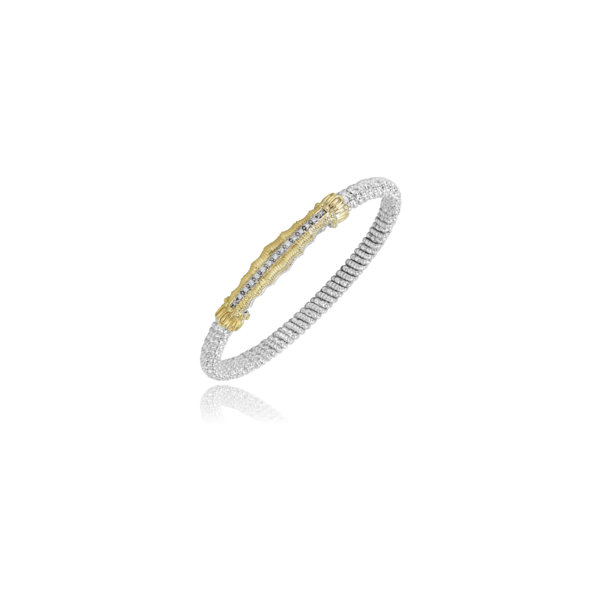 Vahan - 14kt Yellow Gold & Sterling Silver Diamond Closed Bracelet  James Gattas Jewelers Memphis, TN