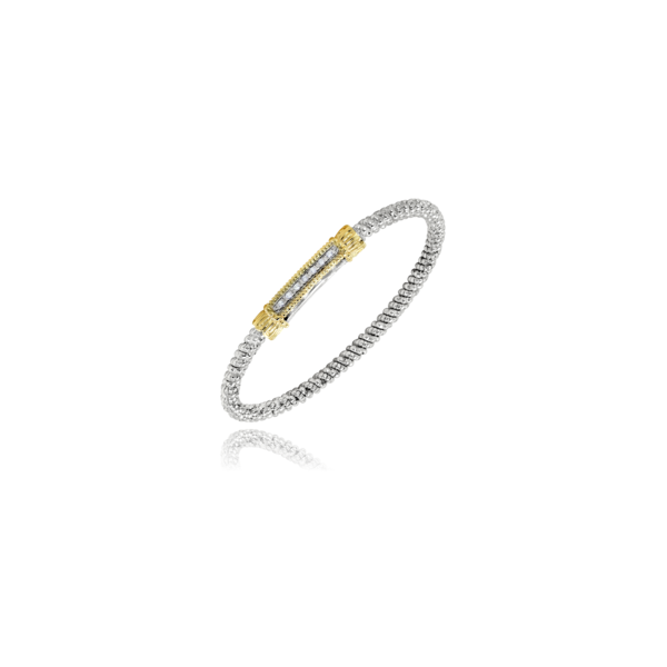 Vahan - 14kt Yellow Gold & Sterling Silver Diamond Closed Bracelet  James Gattas Jewelers Memphis, TN