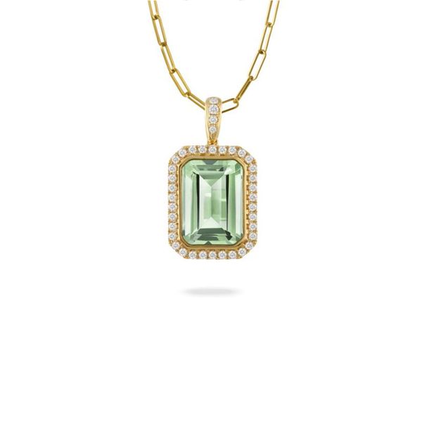 Doves Prasiolite and Diamond Necklace George Press Jewelers Livingston, NJ