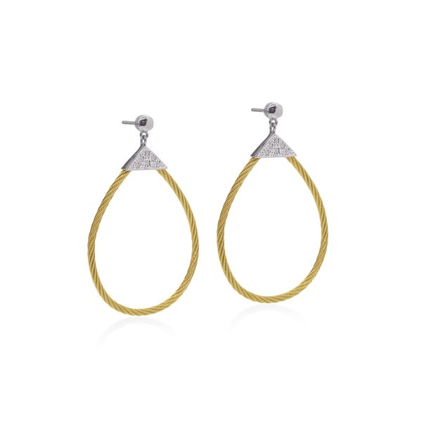 ALOR Yellow Cable Drop Earrings George Press Jewelers Livingston, NJ