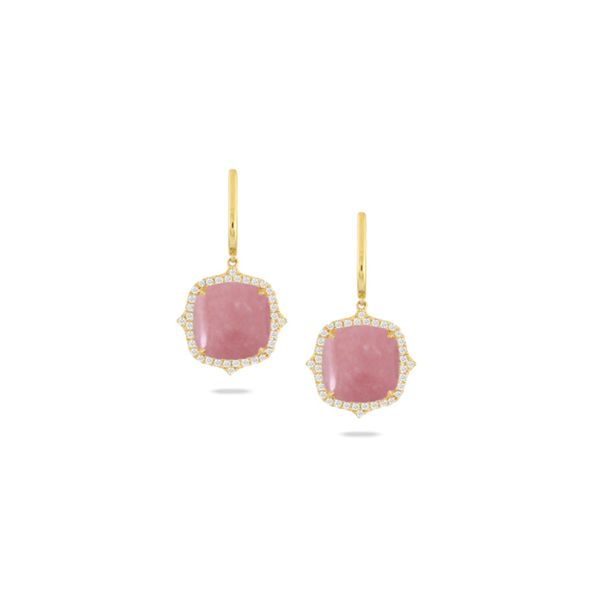 Doves 18K Pink Opal Earrings  George Press Jewelers Livingston, NJ