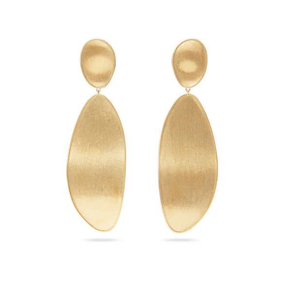 Marco Bicego® Lunaria Collection 18K Yellow Gold Elongated Double Drop Earrings George Press Jewelers Livingston, NJ