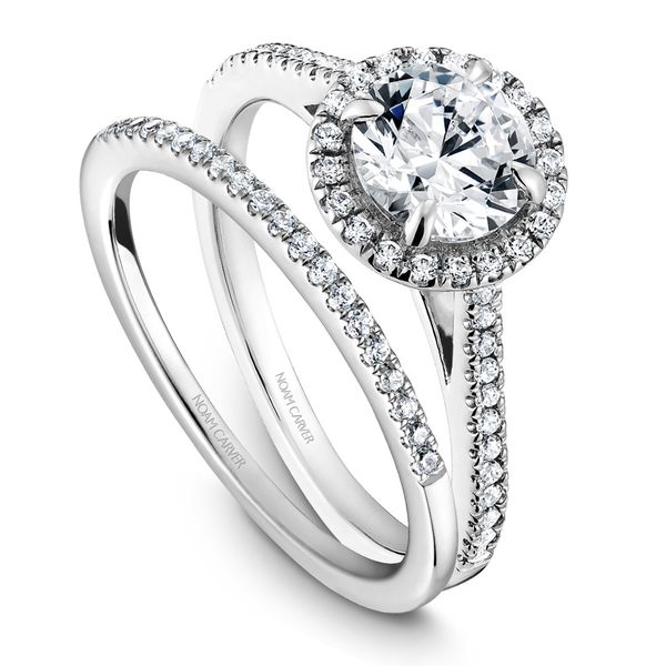 A Noam Carver Engagement Ring in Platinum 950 with 44 Round Diamonds Image 4 Grogan Jewelers Florence, AL