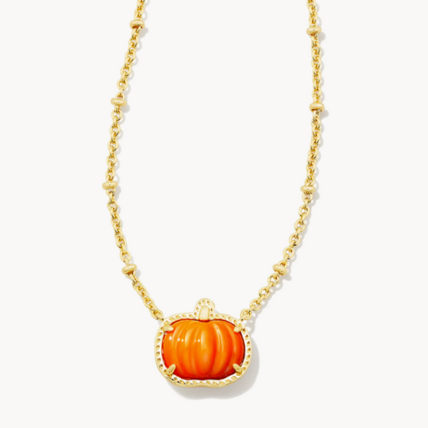 PREORDER Kendra Scott Yellow Gold Pumpkin Pendant Harris Jeweler Troy, OH