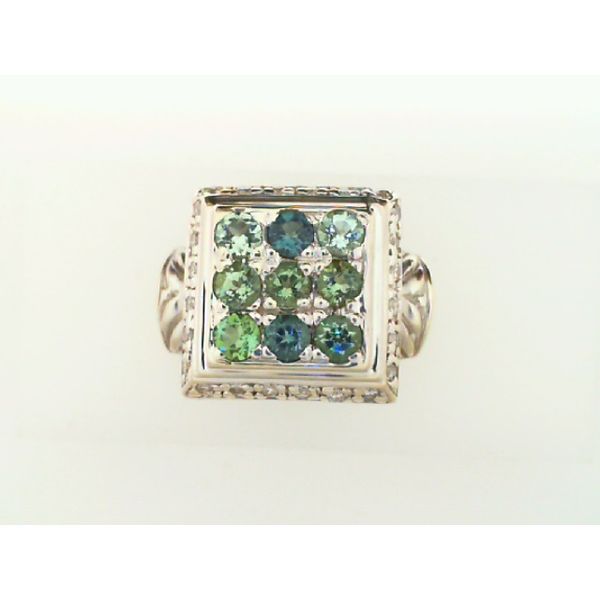 ESTATE GREEN AND BLUE TOURMALINE RING Hart's Jewelry Wellsville, NY