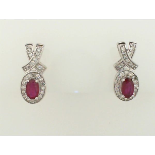 RUBY AND DIAMOND EARRINGS Hart's Jewelry Wellsville, NY