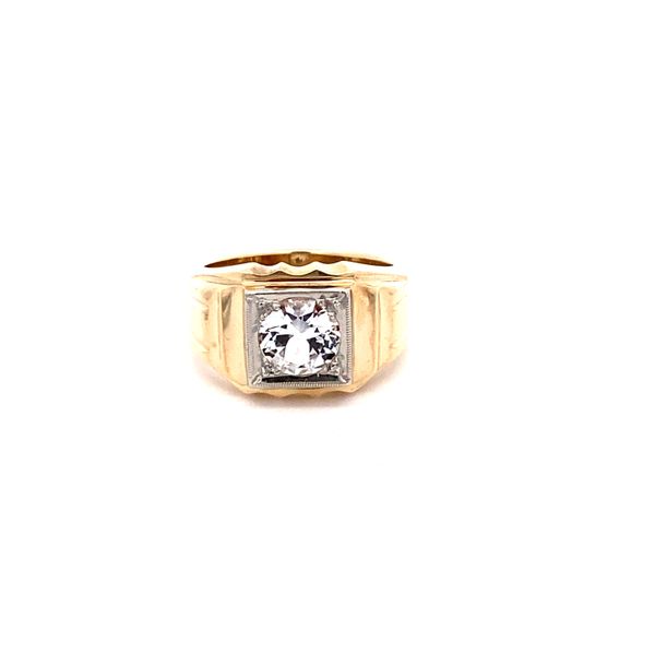 GENTS ESTATE SYNTHETIC WHITE SPINEL RING Hart's Jewelry Wellsville, NY
