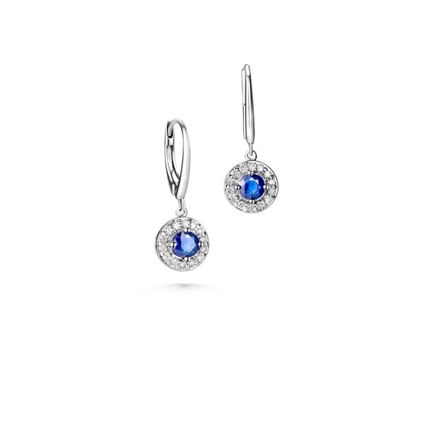 Sapphire and Diamond Dangle Earrings  Heritage Fine Jewelers Rochester, NY