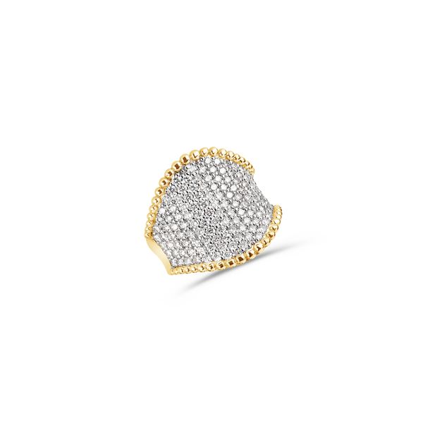 Diamond Pave' Fashion Ring with Beaded Outline Heritage Fine Jewelers Rochester, NY