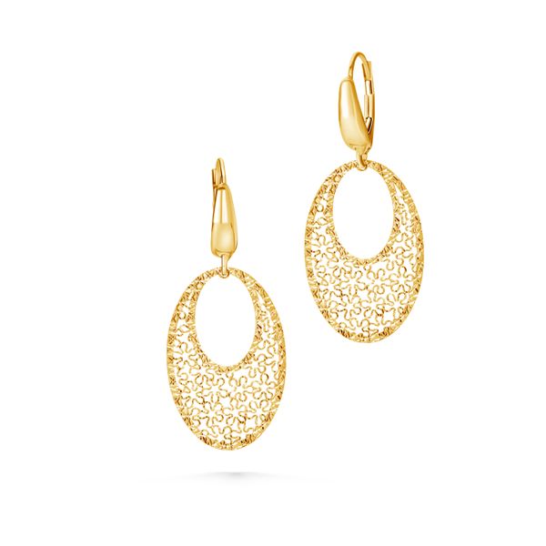 Gold Filigree Dangle Earrings  Heritage Fine Jewelers Rochester, NY