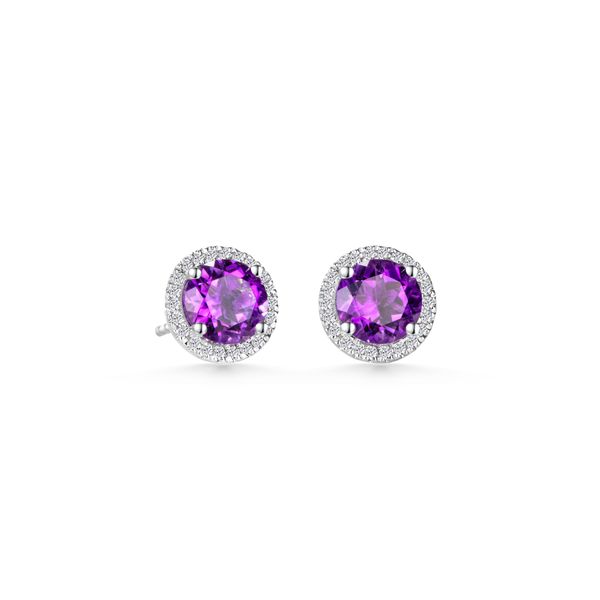 Diamond and Amethyst Studs  Heritage Fine Jewelers Rochester, NY