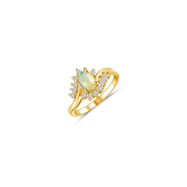 Opal and Diamond Bypass Ring  Heritage Fine Jewelers Rochester, NY