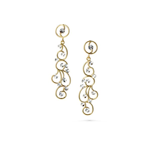 Two Tone Dangle Earrings  Heritage Fine Jewelers Rochester, NY