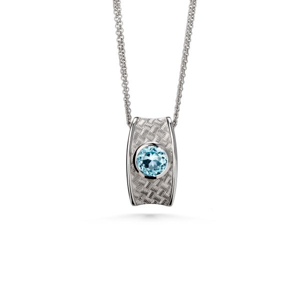 Sterling Silver Blue Topaz Necklace Heritage Fine Jewelers Rochester, NY