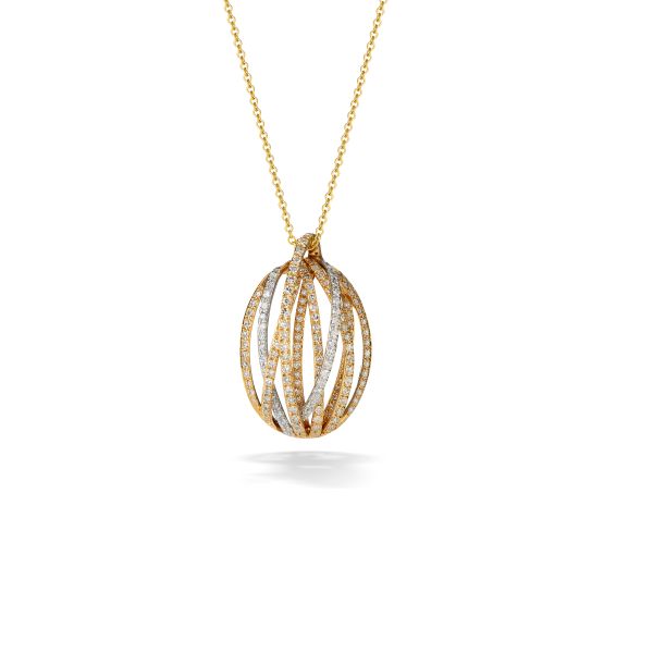 Two Tone Open Dome Necklace  Heritage Fine Jewelers Rochester, NY