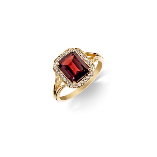 Emerald Cut Garnet and Diamond Ring  Heritage Fine Jewelers Rochester, NY