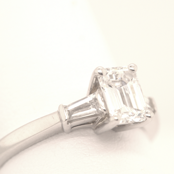 Antique Emerald Cut Diamond Engagement Ring Image 2 Portsches Fine Jewelry Boise, ID