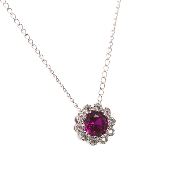 Ruby Flower Pendant Image 2 Portsches Fine Jewelry Boise, ID