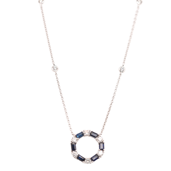 Diamond and Sapphire Necklace Portsches Fine Jewelry Boise, ID