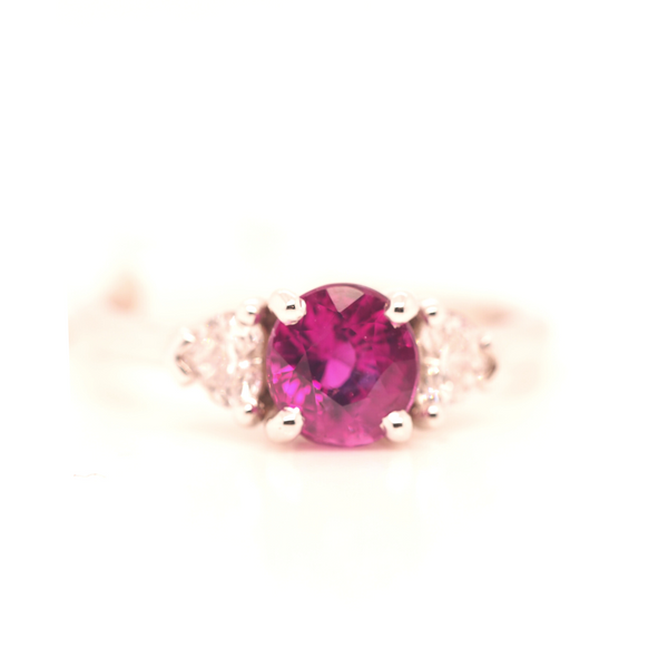 Pink Sapphire 3 Stone Ring Portsches Fine Jewelry Boise, ID