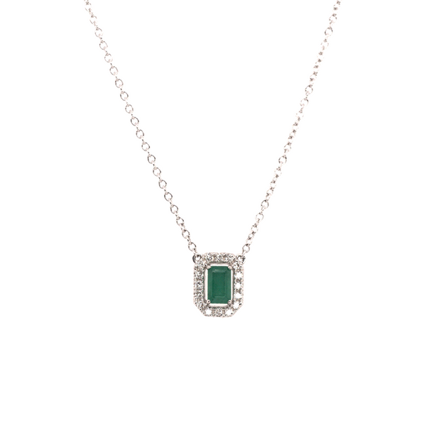 Emerald Halo Necklace Portsches Fine Jewelry Boise, ID