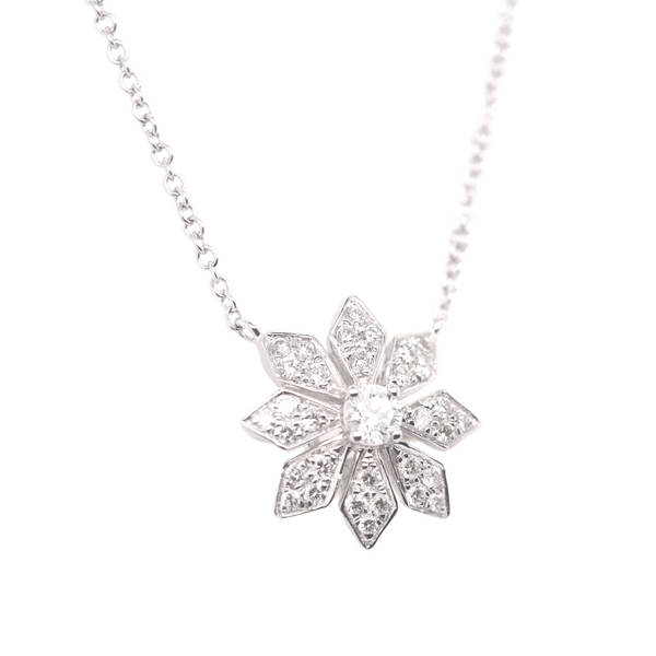Diamond Flower Necklace Image 2 Portsches Fine Jewelry Boise, ID